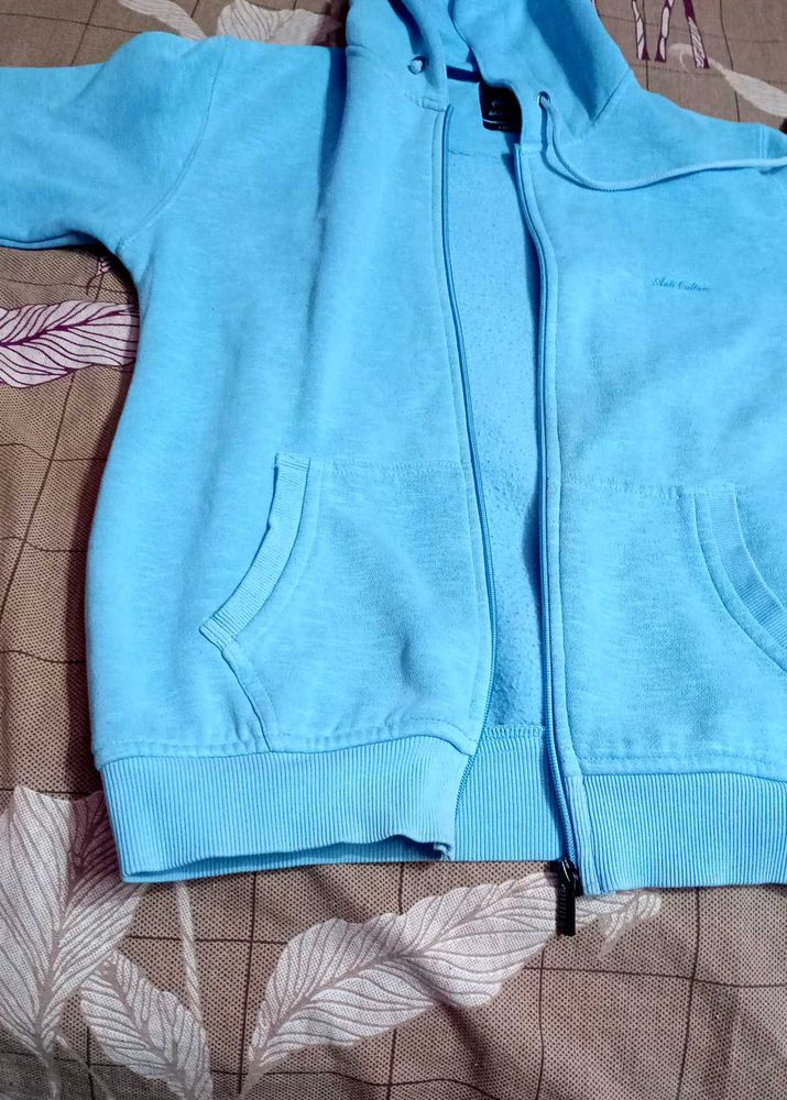 Blue Zip-Up Hoodie