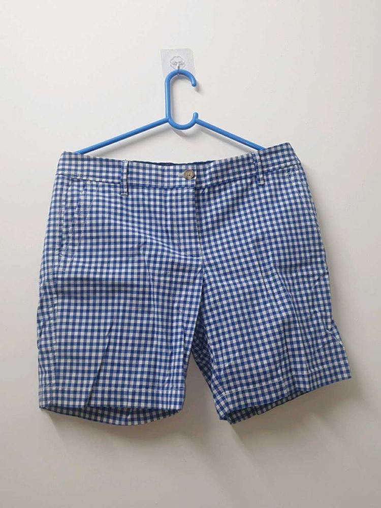 Blue Checkered Shorts
