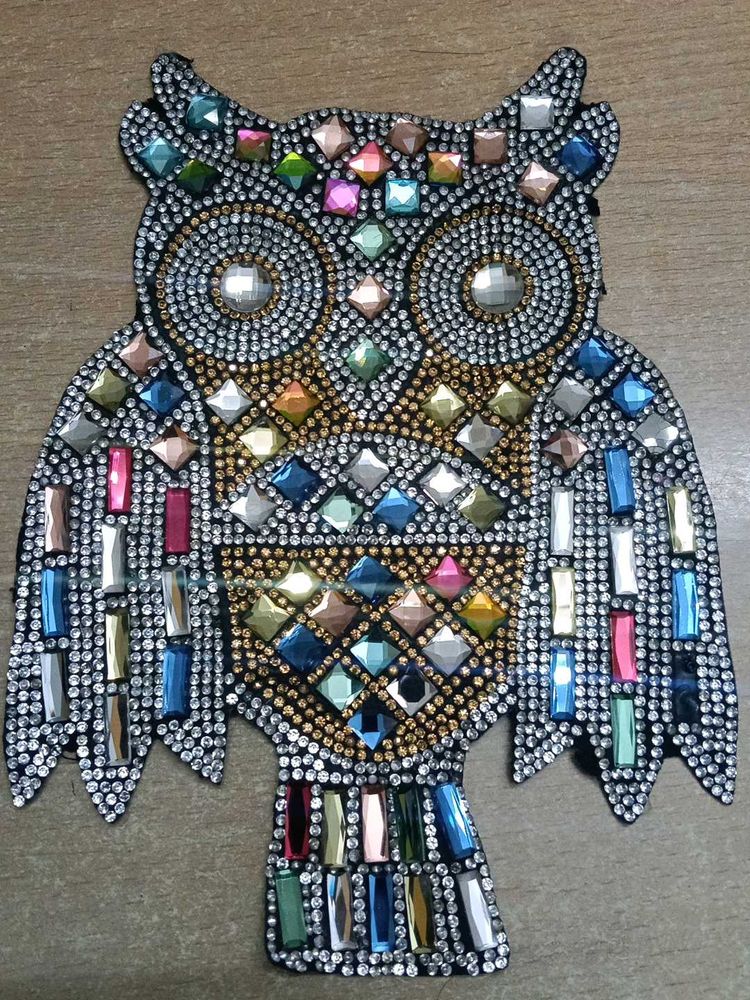 Sparkly Owl Rhinestone Applique