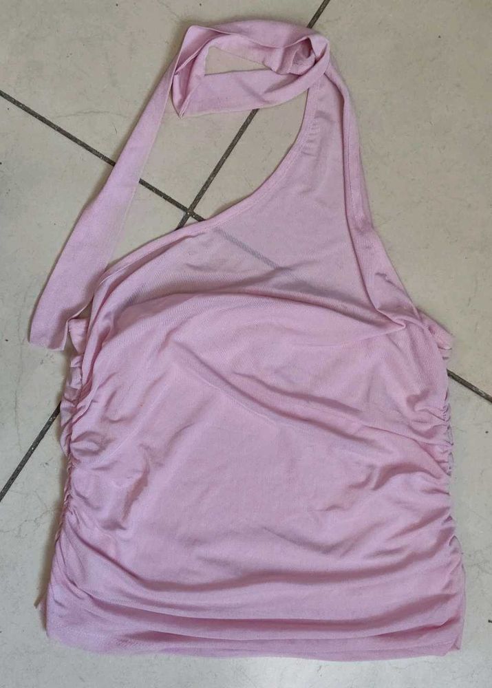 Littleboxindia Pink Halter Top