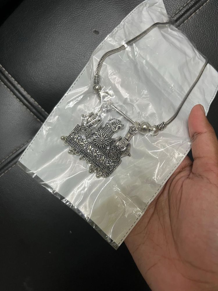 Oxidized Silver Necklace