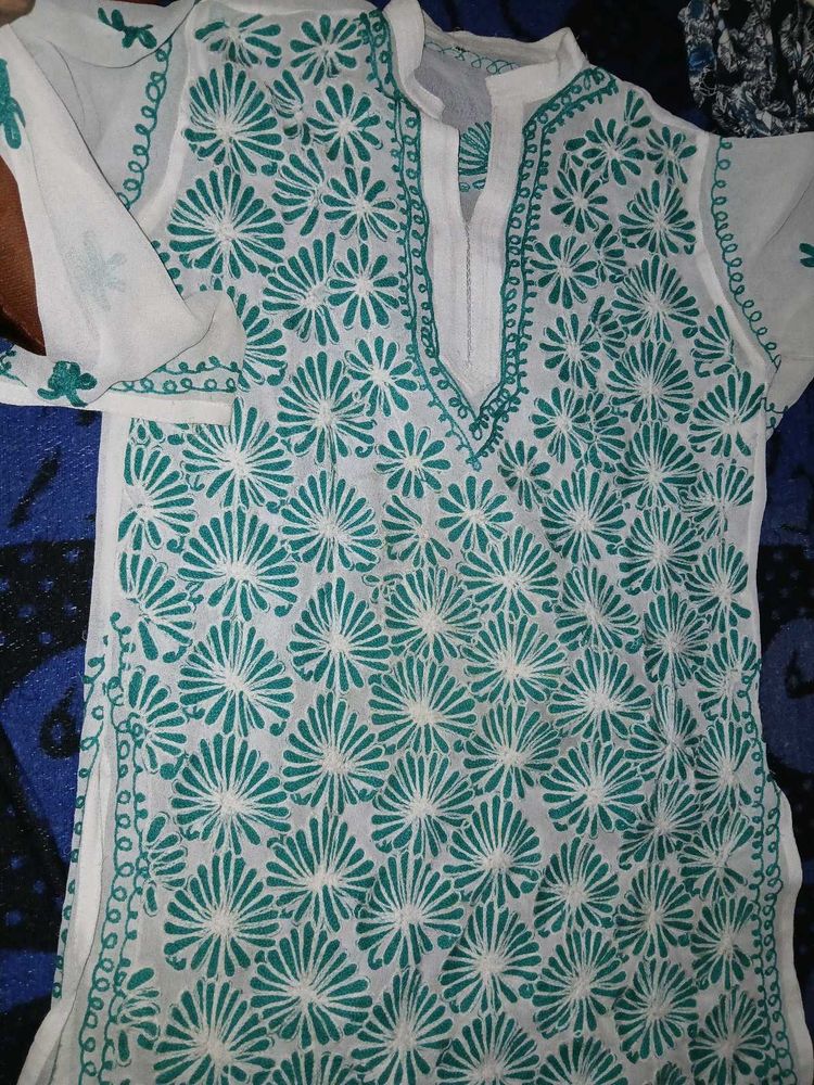 Chikankari New Kurti, Fit L/Xl, Totally Nw
