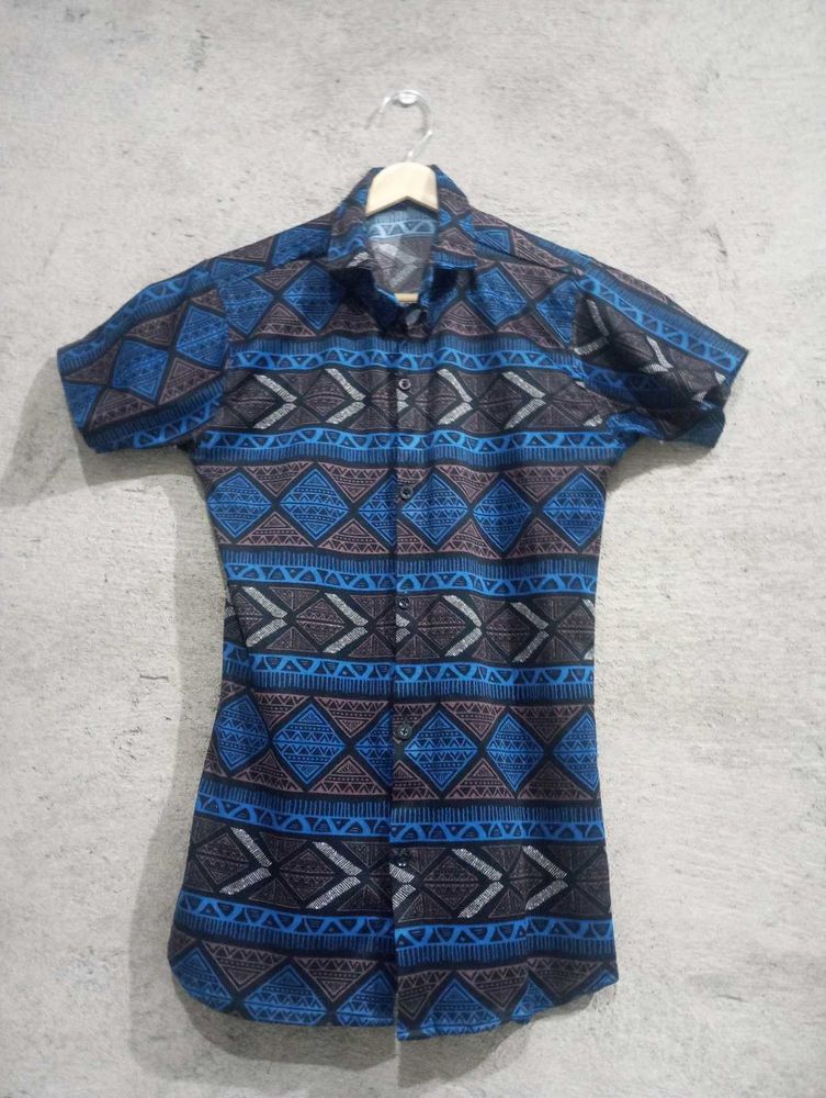Patterned Short Sleeve Shirt