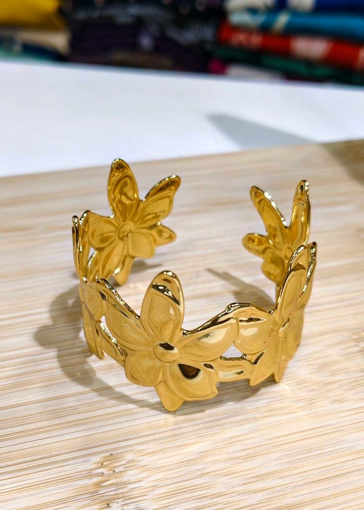 Floral Cascade Cuff Bracelet.
