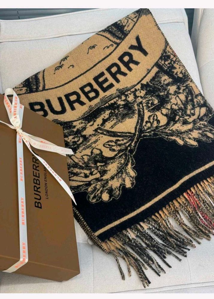 Burberry Wide Reversible Cashmere Scarf