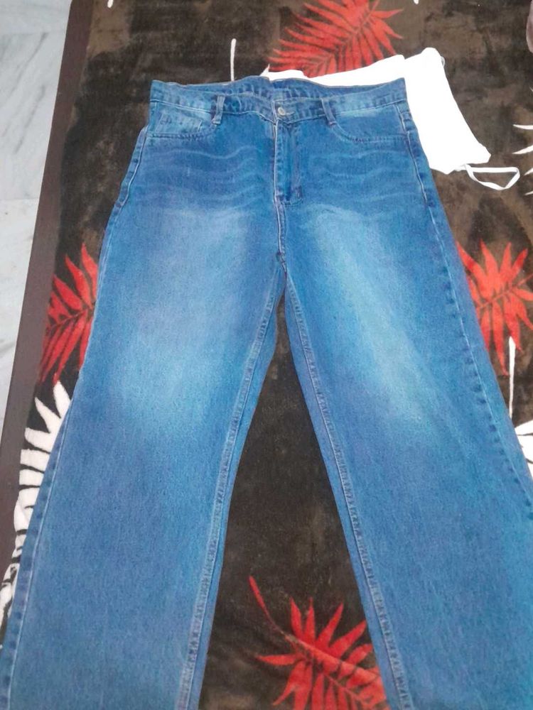 Trendy Wide Leg Jeans