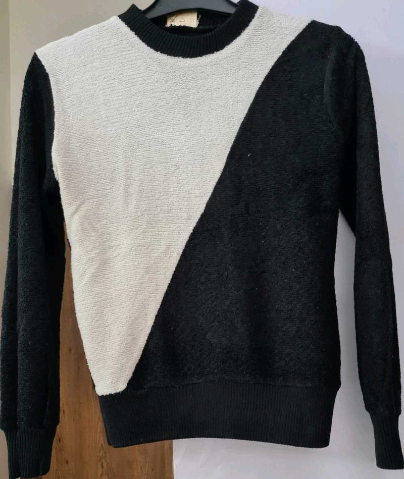 Black &amp; White Sweater