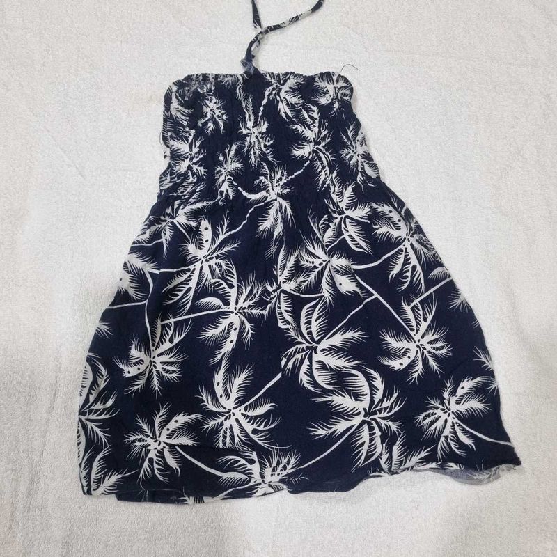 Palm Print Mini Sundress