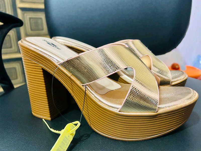 Gold Platform Heels
