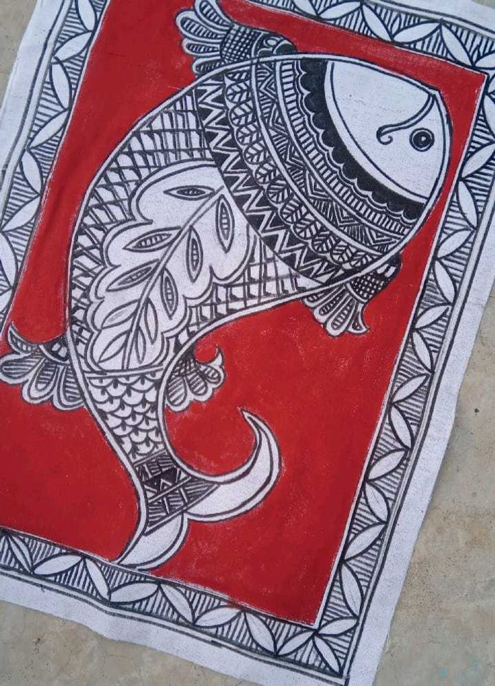 Madhubani Fish Painting