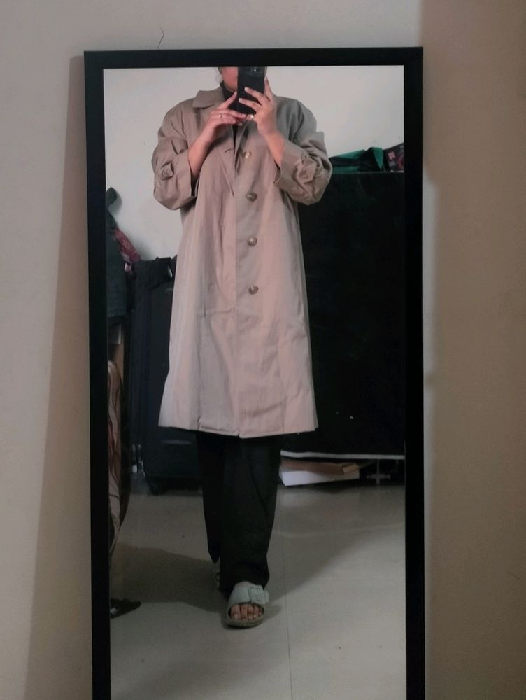 Korean Style Khaki Trench Overcoat