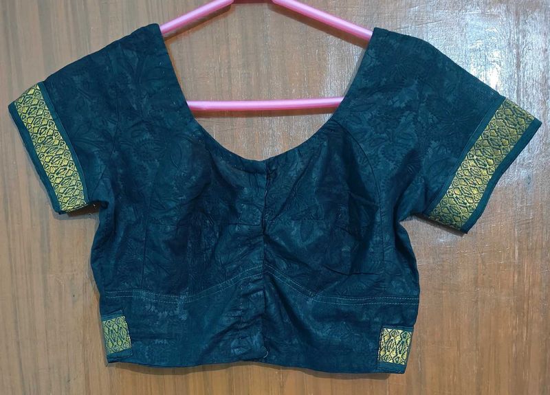 Black Blouse With Golden Border