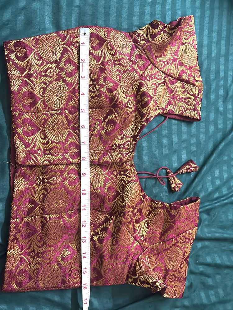 Maroon Brocade Blouse