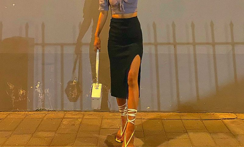 Black Rib Skirt