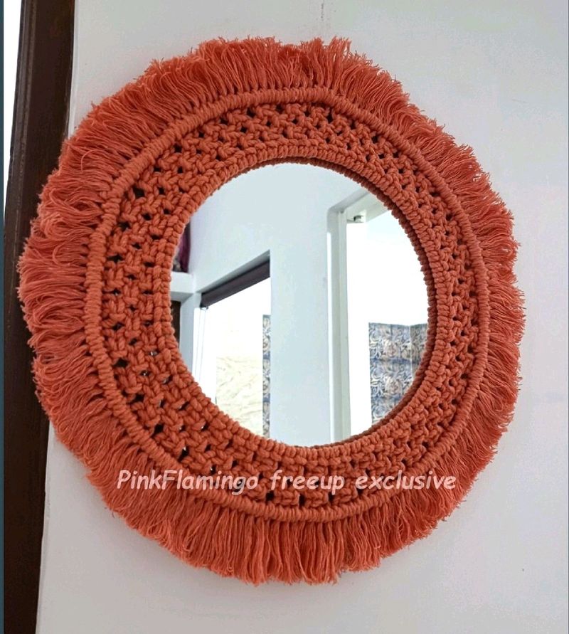 Peach Mirror Macrame