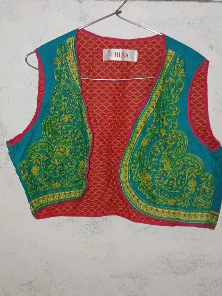 Biba Green Ethnic Jacket