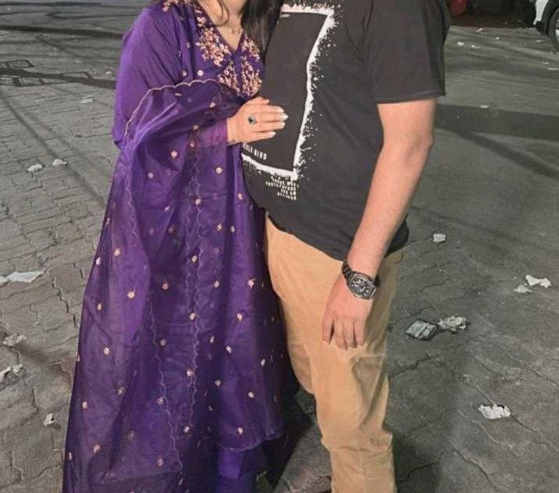 Purple Palaazo Kurta Suit