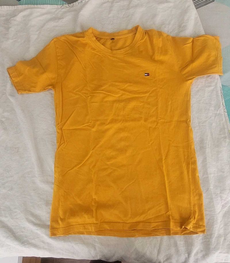 Men Tshirt Yellow