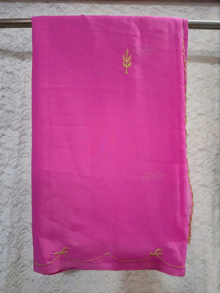 Pink soft Saree