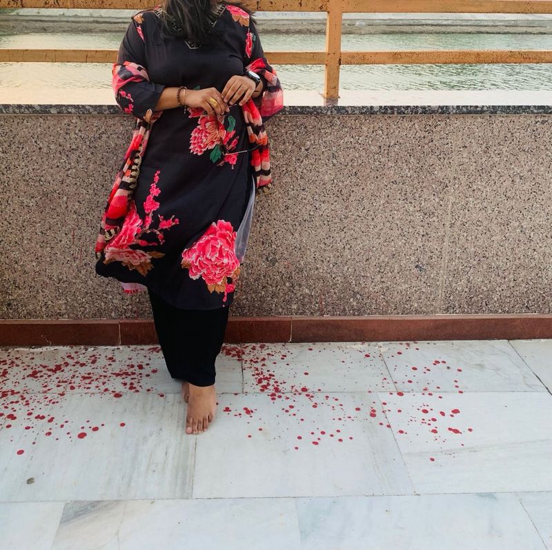 Floral Print Kurta Set