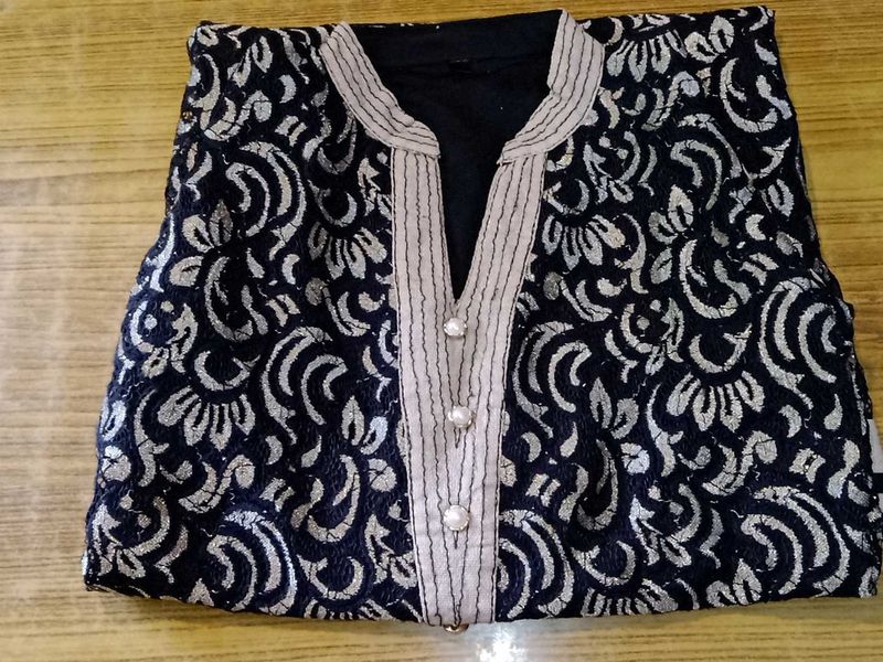 🆕NEW Black Gold Lace Kurta