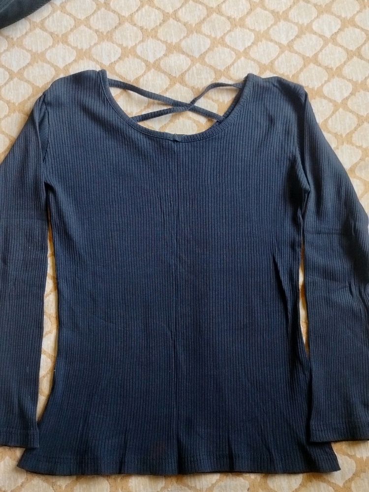 Full Sleeve Top Navy Blue