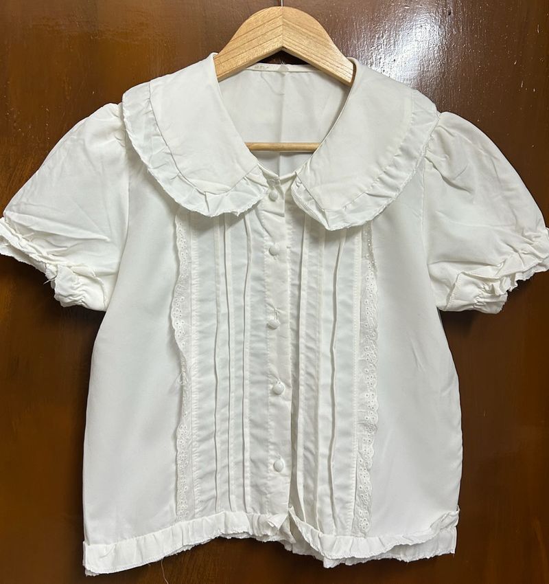 Vintage-Inspired White Blouse
