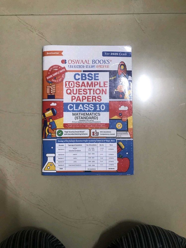 OSWAAL Sample Paper Class 10 Maths Standard