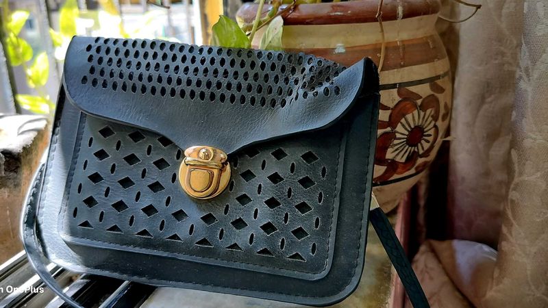 Chic Black Cutout Crossbody Bag