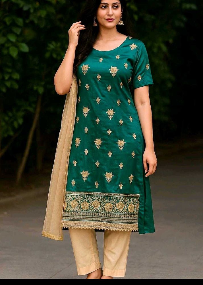 Green Kurta Set