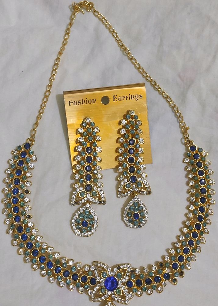 Blue And White Shining Jewelry Set⭐✨