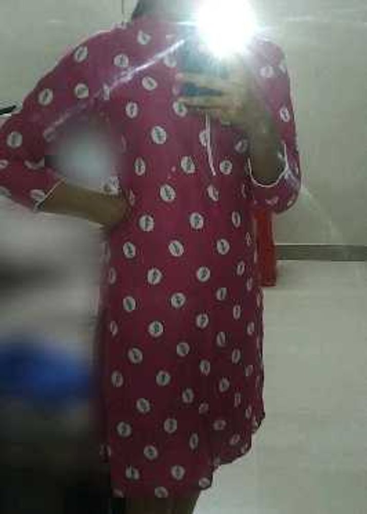 Pink Polka Dot Kurti