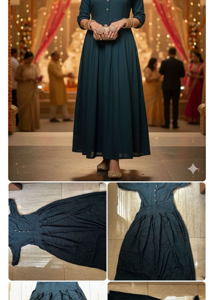 Elegant Teal Anarkali Kurta