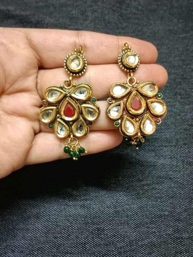 Kundan Dangle Earrings