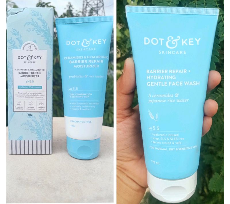 Combo Pack Of Dot &amp; Key 💙 Moisturizer &amp; Facewash