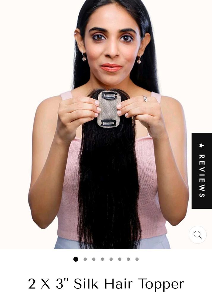 100%human Hair Silk Topper