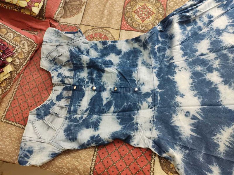 Tie-Dye Denim Top