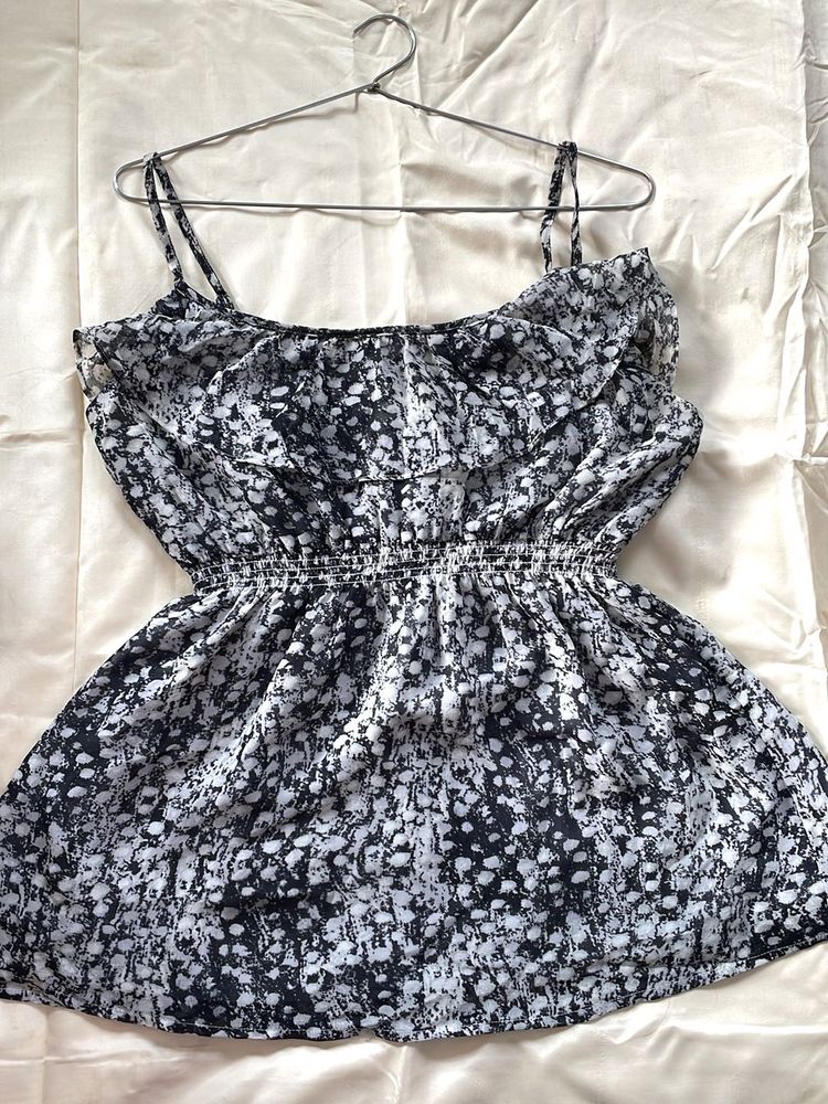 Floral Print Ruffle Top