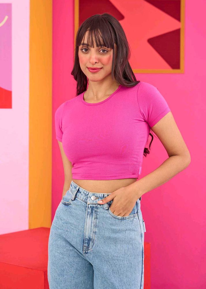Pink Crop Top - Stylish &amp; Trendy