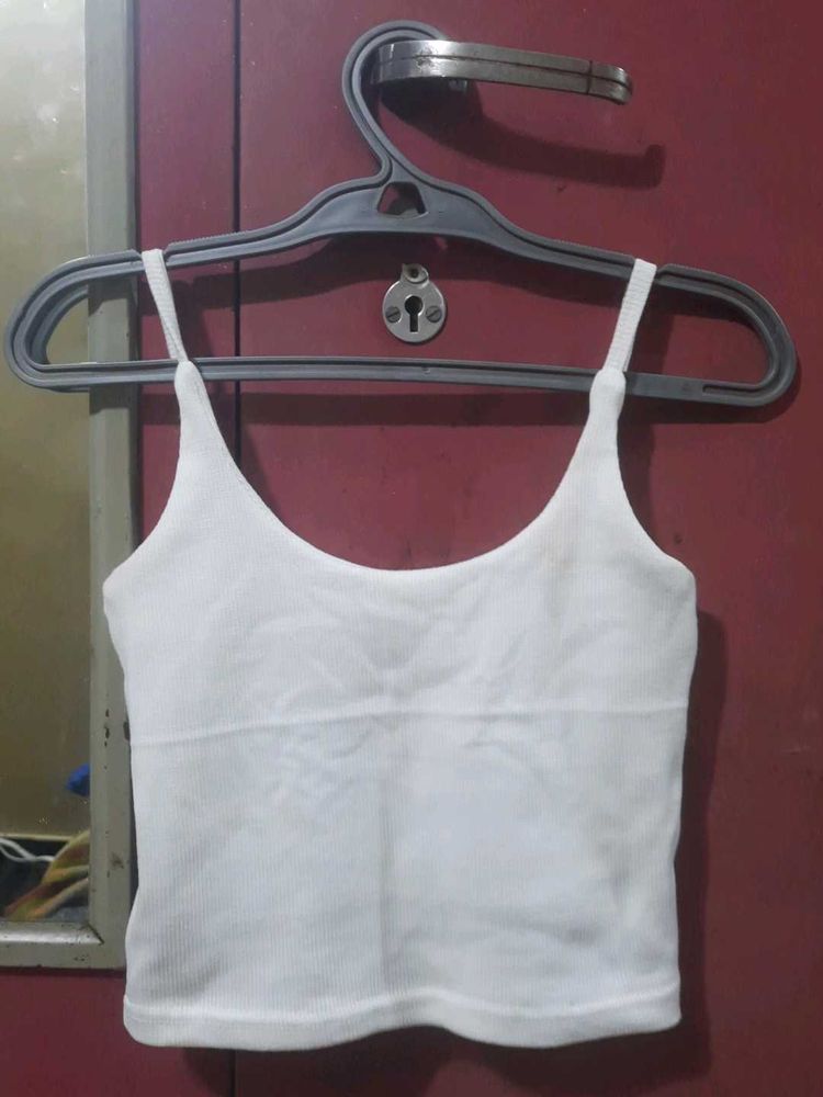 White Spaghetti Strap Tank Top