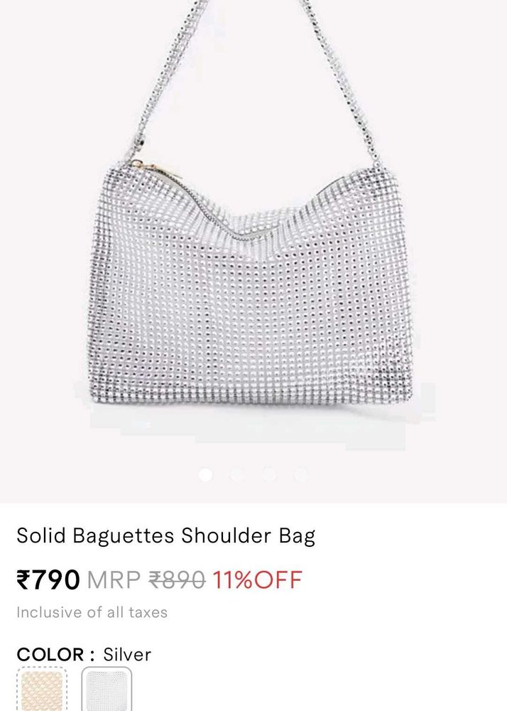 Silver Shoulder Bag