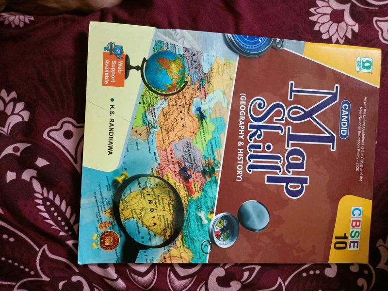 Class 10th Map  Skill Book By Candid