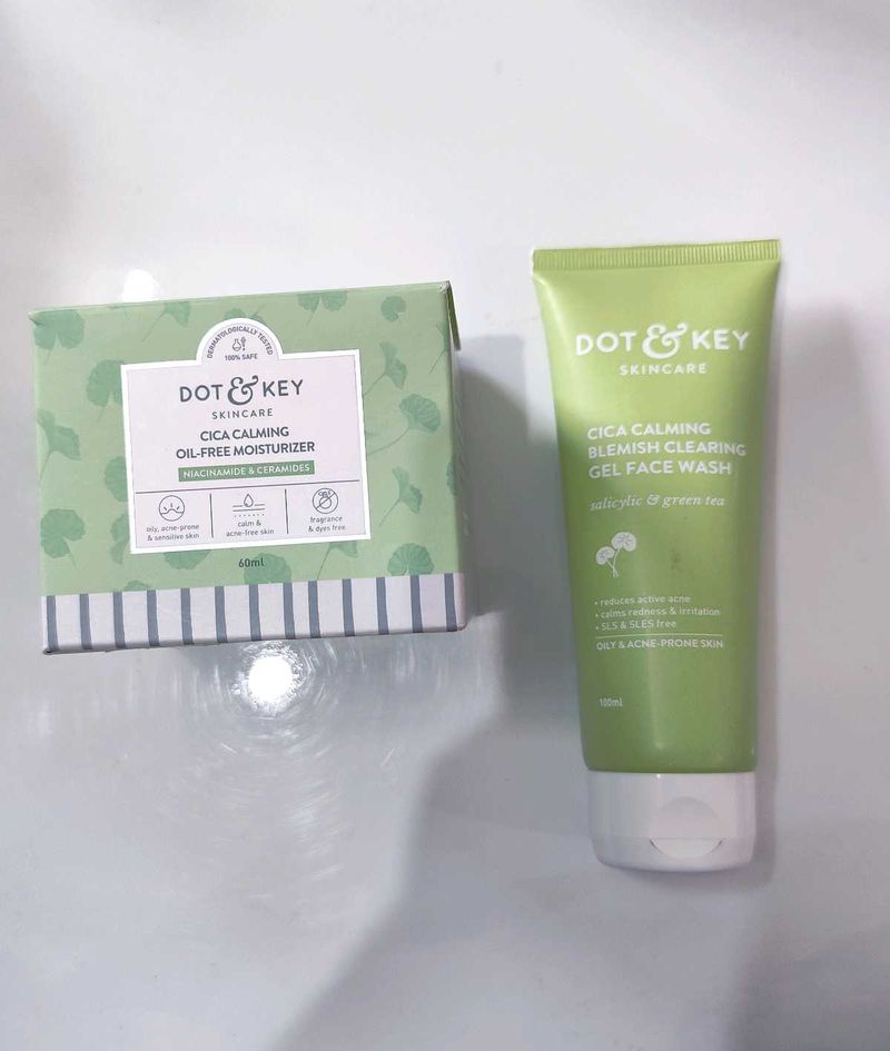 Dot &amp; Key Cica calming facewash&amp;moisturizer combo