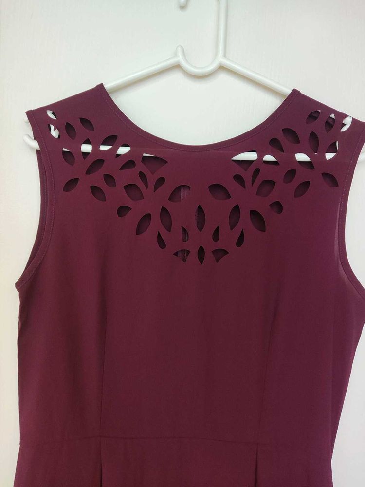 Burgundy Sleeveless Dress