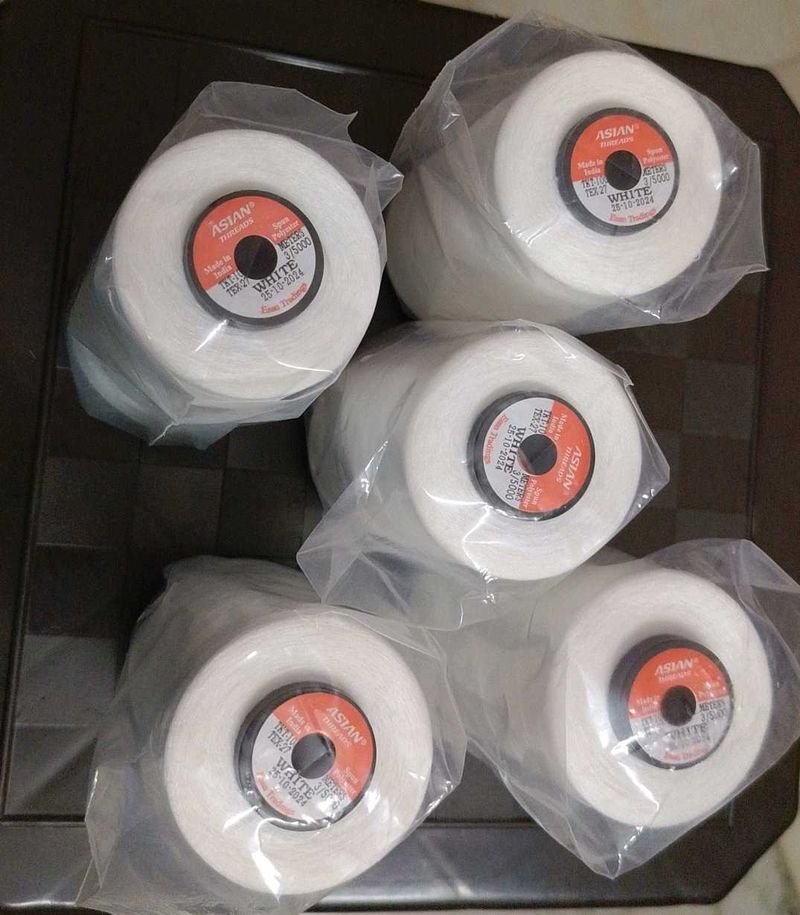 White Thread 5000 M.Pack Of 5