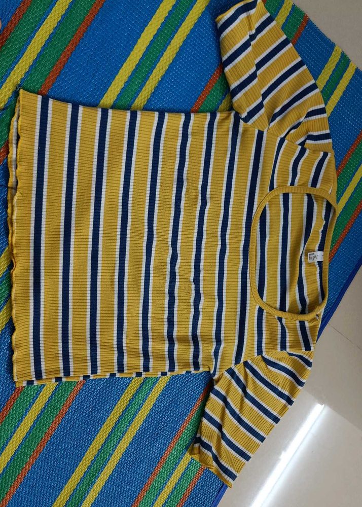 Striped Ribbed Knit Top