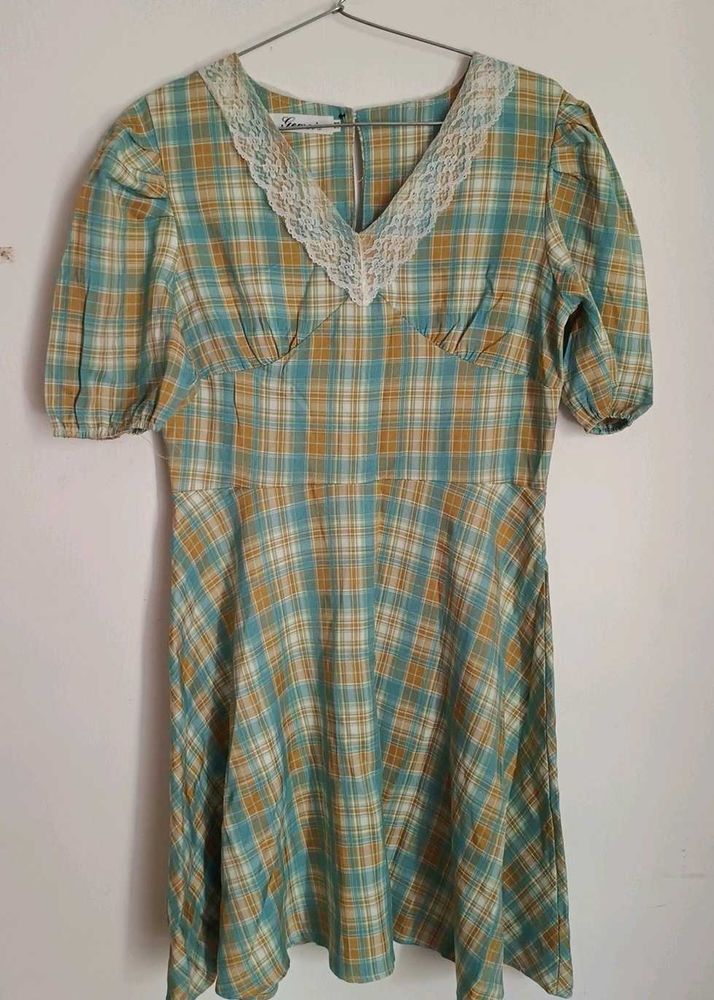 Vintage Plaid Mini Dress