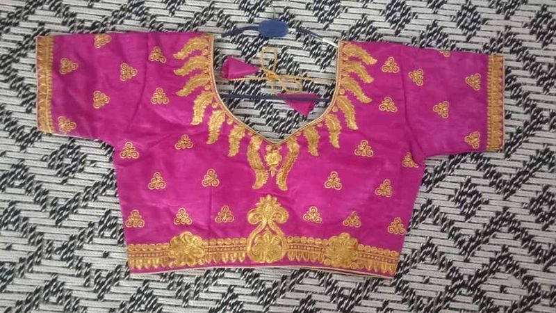 Elegant Pink Embroidered Blouse