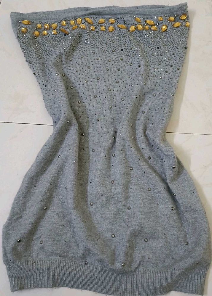 embroided tube top
