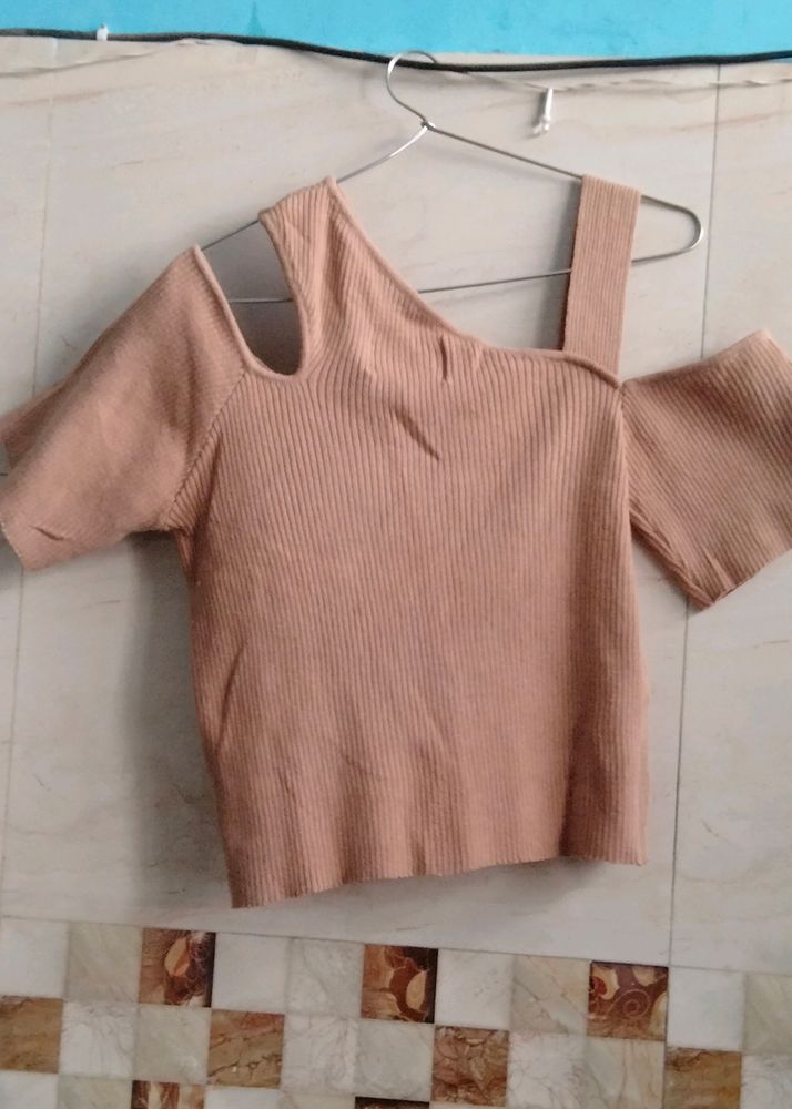 Trendy Coffee Coloured Top